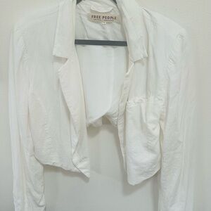 Free People Cream Cropped super soft blazer